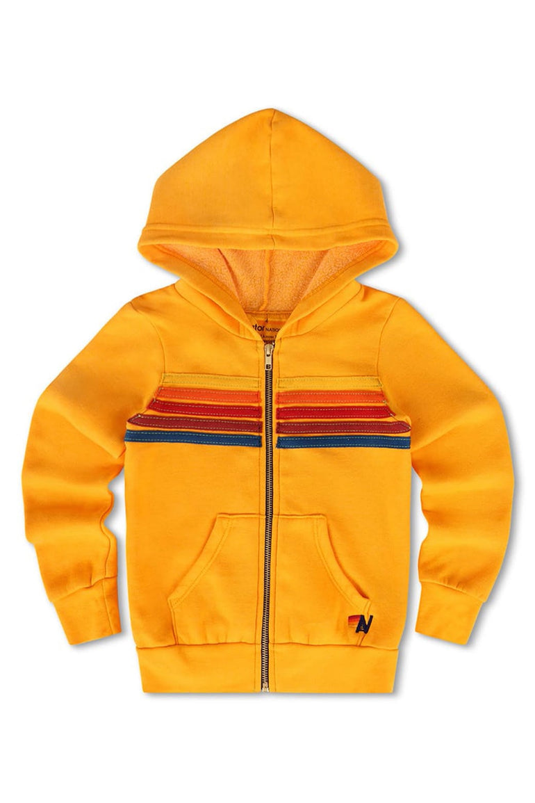 KID'S 5 STRIPE HOODIE - GOLD