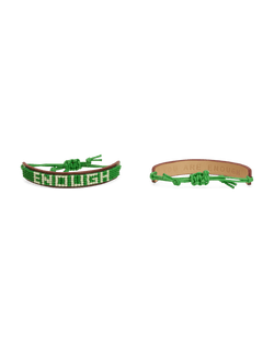 Aviator Nation X ENOUGH Beaded Leather Bracelet