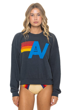 LOGO RELAXED CREW SWEATSHIRT - CHARCOAL