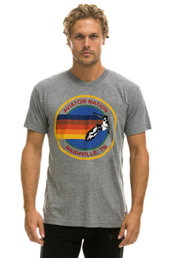 AVIATOR NATION NASHVILLE TEE - HEATHER GREY