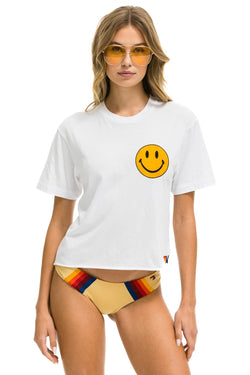 SMILEY 2 BOYFRIEND TEE - WHITE