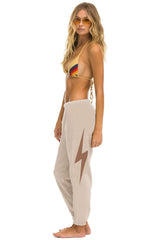 BOLT SWEATPANTS - SAND // MOCHA Women's Sweatpants Aviator Nation