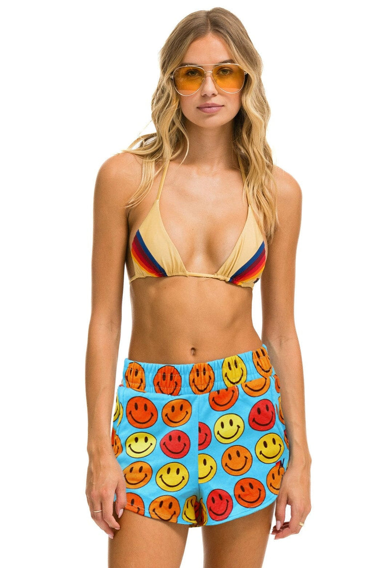 SMILEY BINGO WOMENS LOUNGER SHORT - SKY Women's Shorts Aviator Nation
