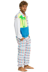AVIATOR BOLT W/ BOLT EMBROIDERY SWEATPANTS - WHITE // USA Men's Sweatpants Aviator Nation