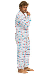 AVIATOR BOLT W/ BOLT EMBROIDERY SWEATPANTS - WHITE // USA Men's Sweatpants Aviator Nation