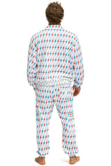 AVIATOR BOLT W/ BOLT EMBROIDERY SWEATPANTS - WHITE // USA Men's Sweatpants Aviator Nation