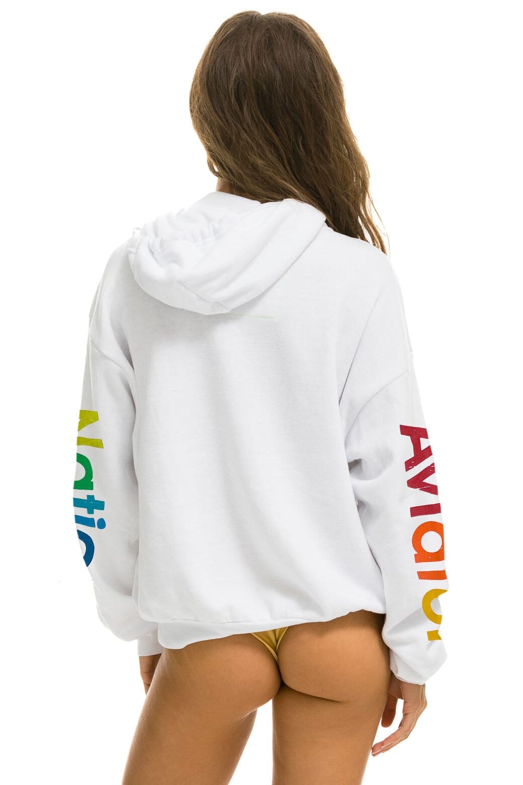 AVIATOR NATION ASPEN RELAXED PULLOVER HOODIE - WHITE Hoodie Aviator Nation