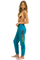 AVIATOR NATION ASPEN SWEATPANTS - TEAL Women's Sweatpants Aviator Nation