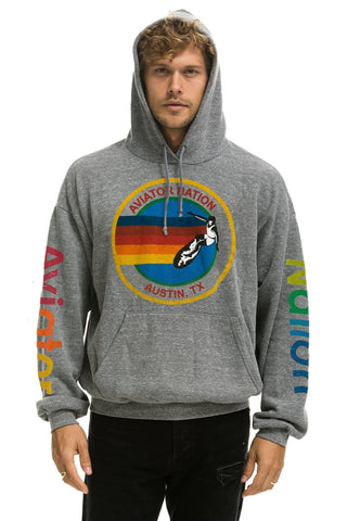 AVIATOR NATION AUSTIN RELAXED PULLOVER HOODIE - HEATHER GREY Hoodie Aviator Nation