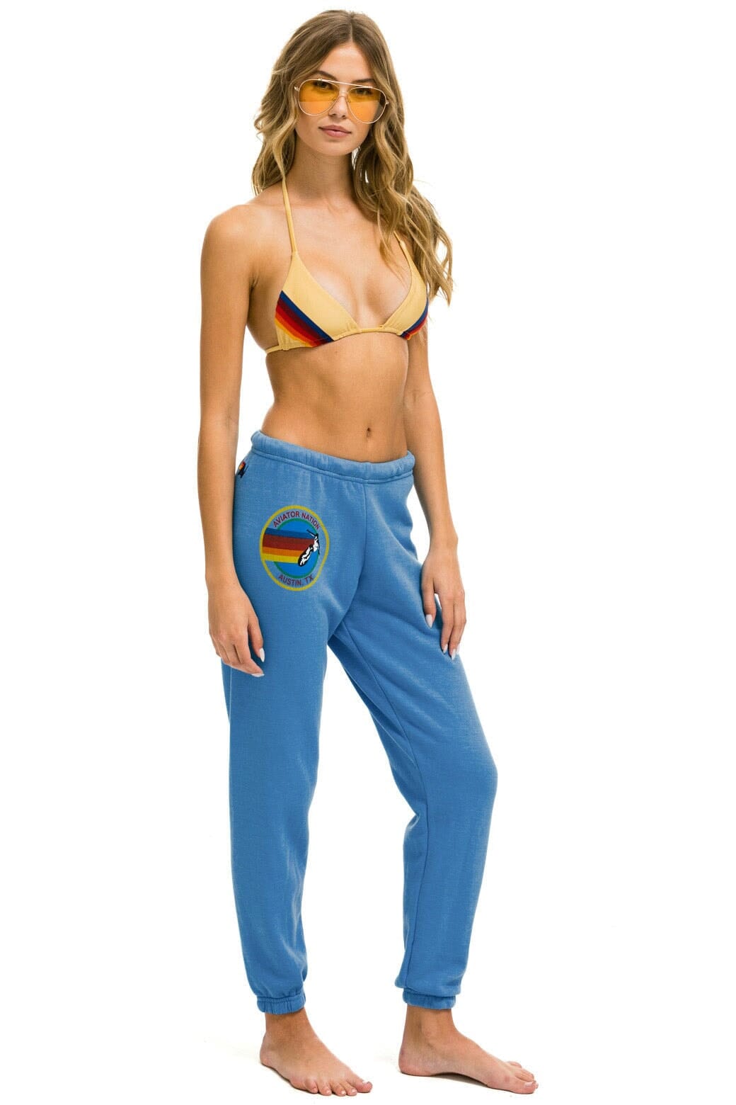 AVIATOR NATION AUSTIN SWEATPANTS - COBALT Women's Sweatpants Aviator Nation