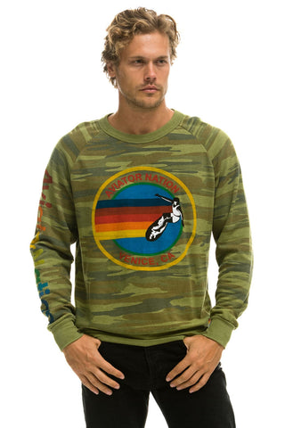 AVIATOR NATION CREW SWEATSHIRT - CAMO Sweatshirt Aviator Nation