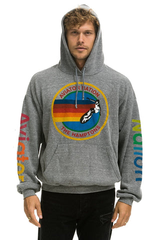 AVIATOR NATION HAMPTONS RELAXED PULLOVER HOODIE - HEATHER GREY Hoodie Aviator Nation