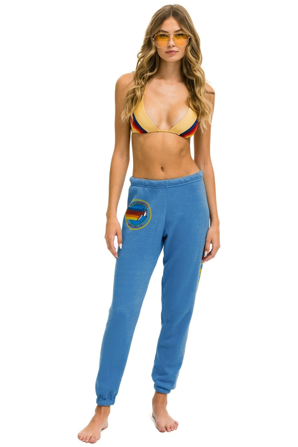 AVIATOR NATION LAGUNA BEACH SWEATPANTS - COBALT Women's Sweatpants Aviator Nation