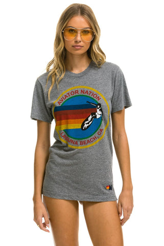 AVIATOR NATION LAGUNA BEACH TEE - HEATHER GREY Tees Aviator Nation