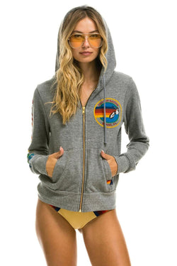 AVIATOR NATION MIAMI HOODIE - HEATHER GREY Hoodie Aviator Nation