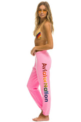AVIATOR NATION MILL VALLEY WOMENS SWEATPANTS - NEON PINK Women's Sweatpants Aviator Nation