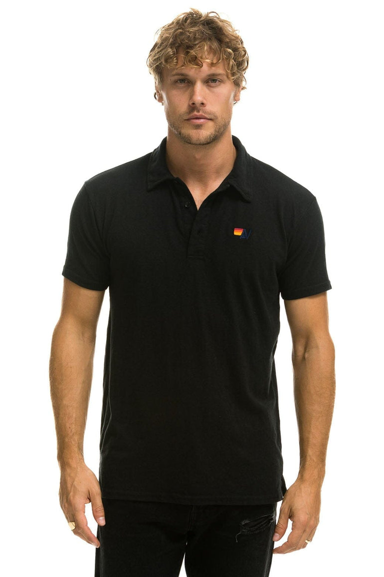 AVIATOR NATION POLO - BLACK Tees Aviator Nation