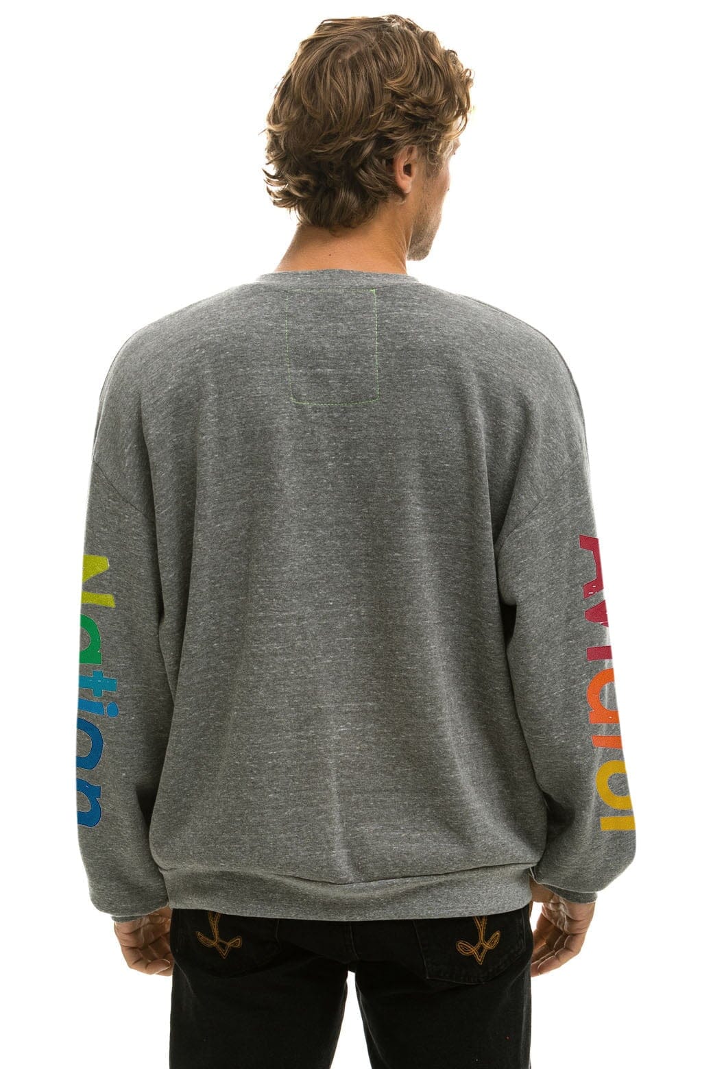 AVIATOR NATION RELAXED CREW SWEATSHIRT - HEATHER GREY Sweatshirt Aviator Nation