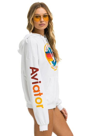 AVIATOR NATION RELAXED PULLOVER HOODIE - WHITE Hoodie Aviator Nation