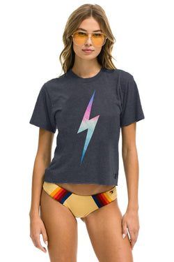 BOLT BOYFRIEND TEE - RAINBOW PINK Boyfriend Tee Aviator Nation