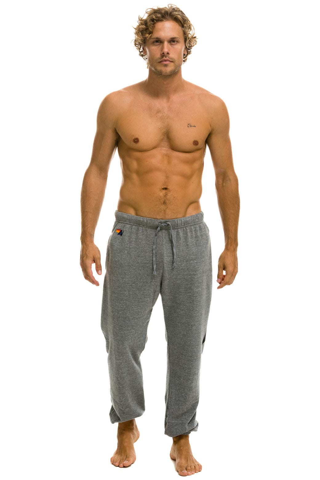 BOLT SWEATPANTS - HEATHER GREY Mens Sweatpants Aviator Nation