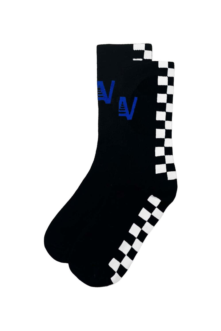 CHECKERED SOCK - BLACK // WHITE SOCKS Aviator Nation