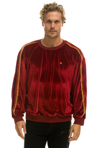 CLASSIC VELVET RELAXED SWEATSHIRT - RED Sweatshirt Aviator Nation