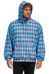 DIAMOND REPEAT SMILEY RELAXED PULLOVER HOODIE - SKY Hoodie Aviator Nation