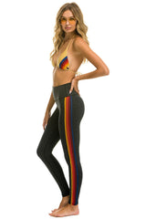 FULL LENGTH HI-RISE 5 STRIPE LEGGINGS - CHARCOAL Leggings Aviator Nation