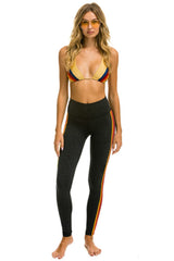FULL LENGTH HI-RISE 5 STRIPE LEGGINGS - CHARCOAL Leggings Aviator Nation