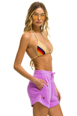 LOGO EMBROIDERY LIGHT WEIGHT LOUNGER SHORT - NEON PURPLE Aviator Nation