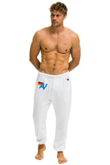 LOGO SWEATPANTS - WHITE Men's Sweatpants Aviator Nation