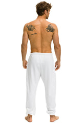 LOGO SWEATPANTS - WHITE Men's Sweatpants Aviator Nation