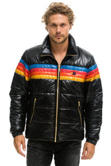 MEN'S 4 STRIPE LUXE TRAVELER JACKET - GLOSSY BLACK Jacket Aviator Nation