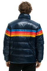 MEN'S 4 STRIPE LUXE TRAVELER JACKET - GLOSSY DEEP BLUE Jacket Aviator Nation