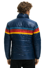 MEN'S 4 STRIPE LUXE TRAVELER JACKET - GLOSSY DEEP BLUE Jacket Aviator Nation