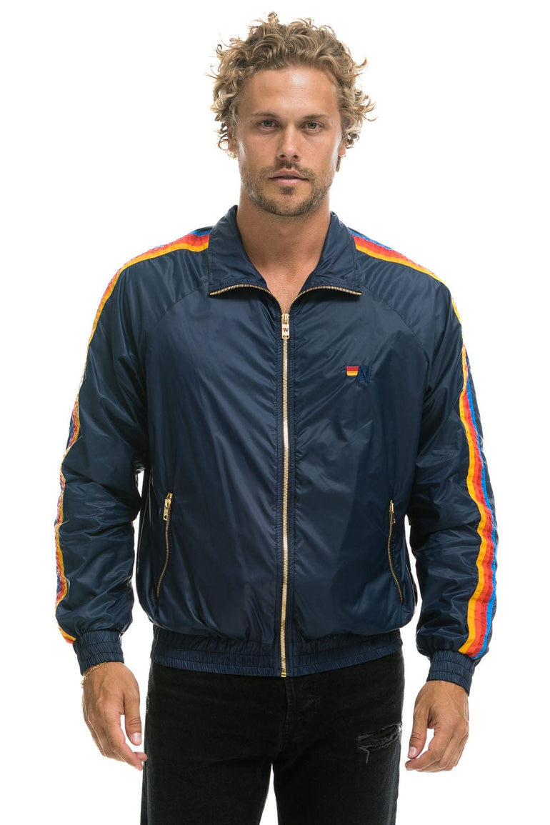 MEN'S 4 STRIPE WINDBREAKER - NAVY Jacket Aviator Nation