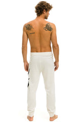 MEN'S BOLT CASHMERE LIGHT SWEATER PANT - VINTAGE WHITE // BLACK BOLT Men's Sweatpants Aviator Nation