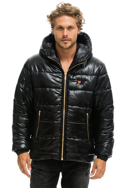 MEN'S BOLT LUXE TREKKER JACKET - GLOSSY BLACK Jacket Aviator Nation