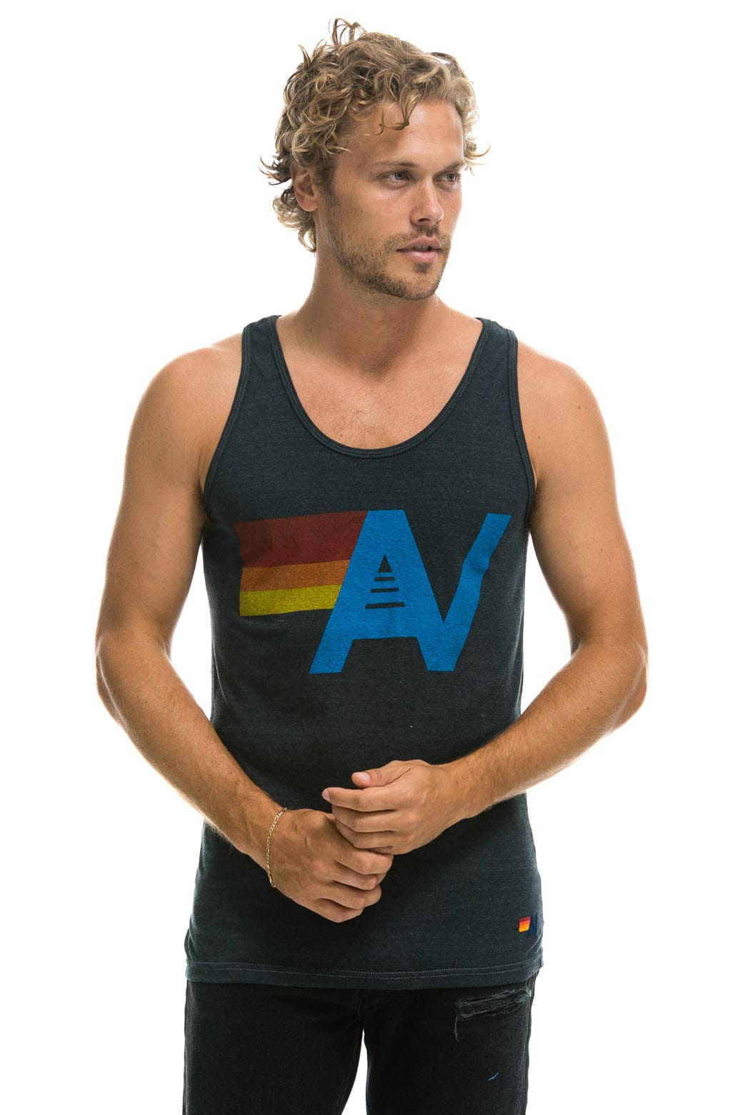 MEN'S LOGO TANK - CHARCOAL Men's Tank Aviator Nation