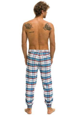 MEN'S PLAID LODGE PANT - MONTAUK PLAID Men's Sweatpants Aviator Nation
