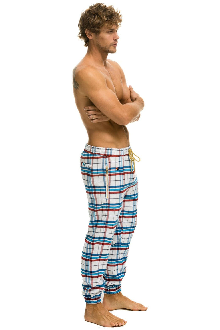MEN'S PLAID LODGE PANT - MONTAUK PLAID Men's Sweatpants Aviator Nation
