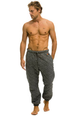 MEN'S QUILTED SWEATPANTS - HEATHER Mens Sweatpants Aviator Nation