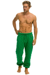 MEN'S QUILTED SWEATPANTS - KELLY GREEN Mens Sweatpants Aviator Nation