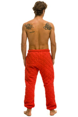 MEN'S QUILTED SWEATPANTS - RED Mens Sweatpants Aviator Nation
