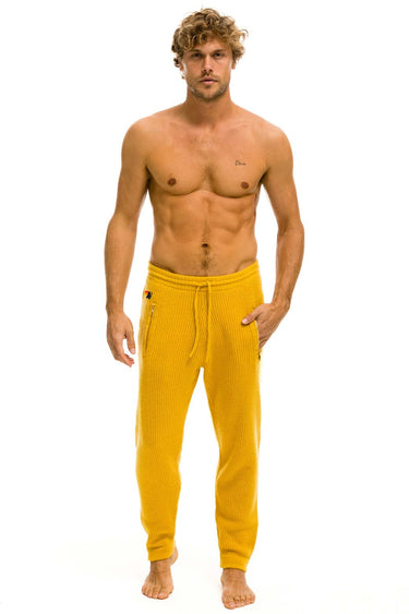 MEN'S VINTAGE CABIN CASHMERE SWEATER PANT - GOLD WOMENS Aviator Nation