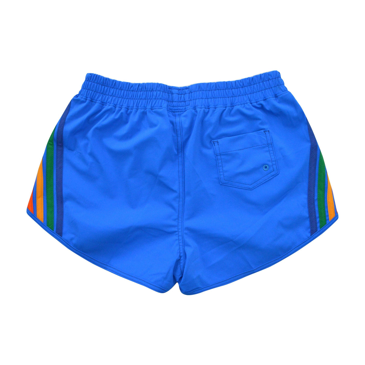 NEW WOMEN'S 5 STRIPE FLEX BOARD SHORTS - PARROT // RAINBOW Women's Shorts Aviator Nation