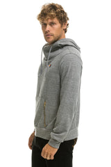 NINJA PULLOVER HOODIE - HEATHER GREY Hoodie Aviator Nation