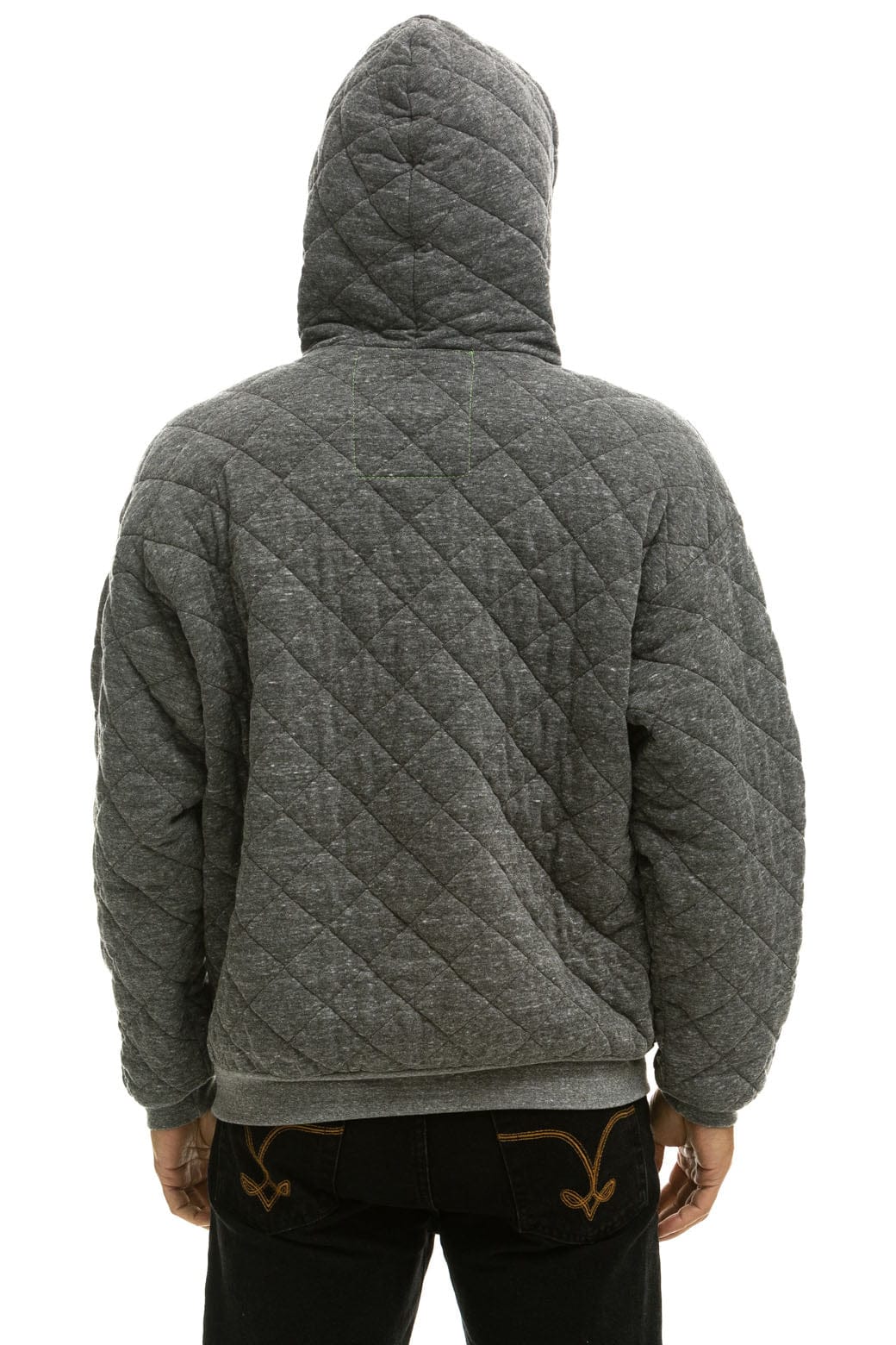 QUILTED RELAXED PULLOVER HOODIE - HEATHER GREY Hoodie Aviator Nation
