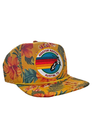 SIGNATURE ATX - VINTAGE SAFARI TWILL LOW RISE TRUCKER HATS Aviator Nation GOLD